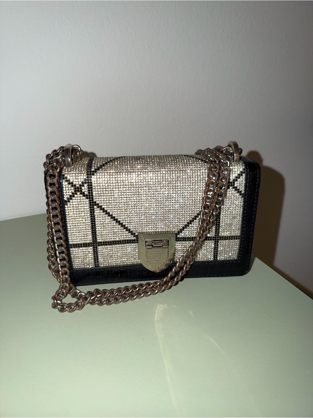 Silver Rhinestone Bag